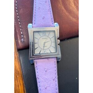 Women's 36mm Silver Tone Terner Watch, Lavender Band